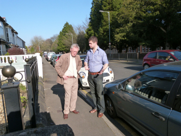 Tony & Craig focus on safety outside Bishop Gore Comprehensive School